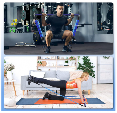 Bară portabilă pentru Pilates Hommie, 3 secțiuni [3]