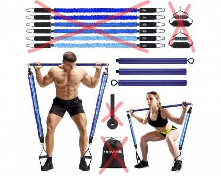 Bară portabilă pentru Pilates Hommie, 3 secțiuni [2]