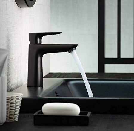 Baterie chiuveta Talis E Hansgrohe, robinet baie cu inaltime 110 mm, negru mat [2]