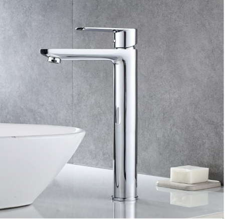 Baterie de baie Ibergrif, robinet pentru chiuveta, cu economisire de apa, inaltime 253 cm, racord apa rece/calda [5]