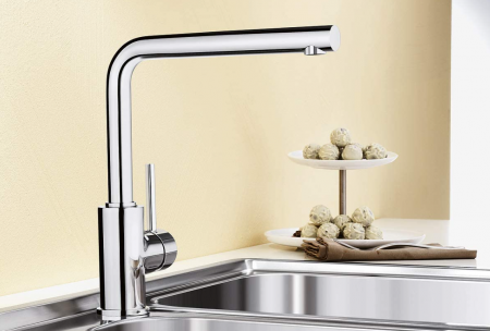 Baterie de bucătărie BLANCO 521466 cu presiune joasă MILA-S, robinet, crom [1]