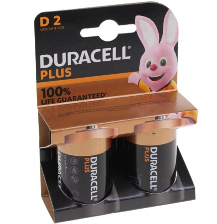 TV, Audio & Foto - Set 2 baterii DURACELL alcaline, D, MN1300/LR20, 1.5V