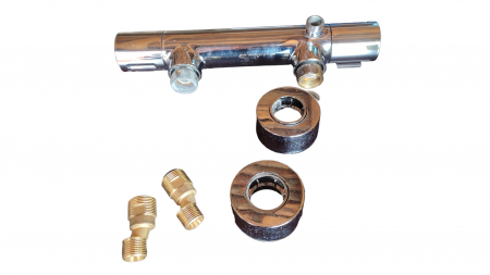 Baterie duș cu termostat Grohe, crom, montare pe perete [2]