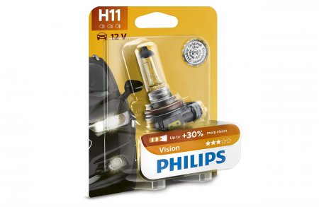 Electronice Auto - Bec auto Philips H11 Vision, 12V, 55W, 12362PRB