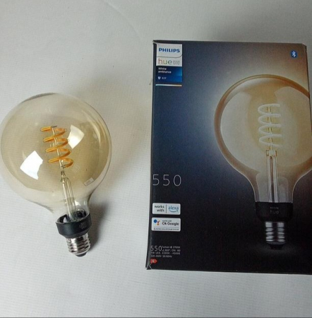 Bec inteligent Philips Hue White Ambiance Filament G125, E27 Edison [1]