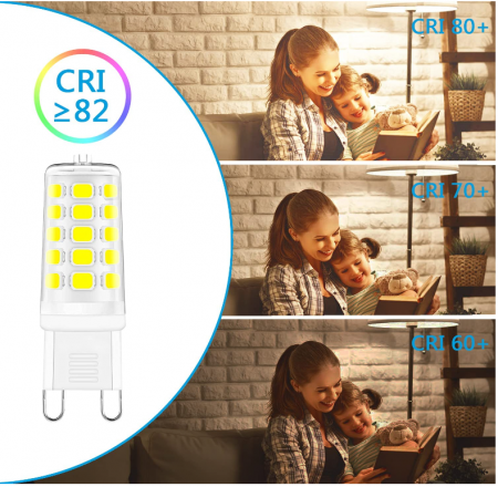 Bec LED G9 ONSTUY, reglabil, alb rece 6000K, pachet de 5 [2]