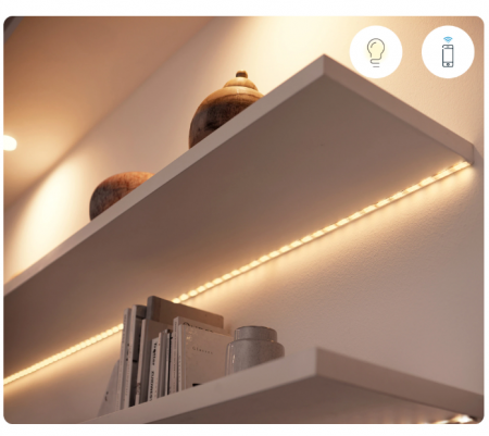Bec LED inteligent WiZ Connected Whites, Wi-Fi, GU10, 4.9W (50W), 345 lm, temperatura lumina reglabila (2700K-6500K), compatibil Google Assistant/Alexa/Siri, clasa energetica F [5]