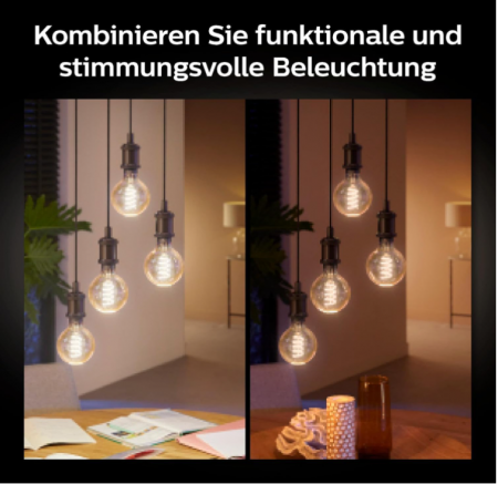 Bec LED Philips Hue White E27 G93 550 lm, lumină albă caldă [3]