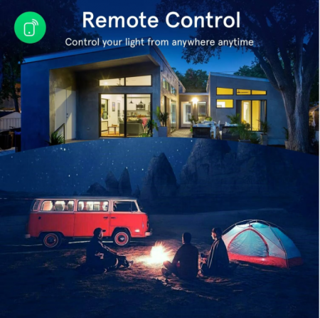 Bec LED RGBW inteligent Nous P8, Wi-Fi, GU10, 4.5W, 350 lm, lumina alba si colorata, control vocal [5]