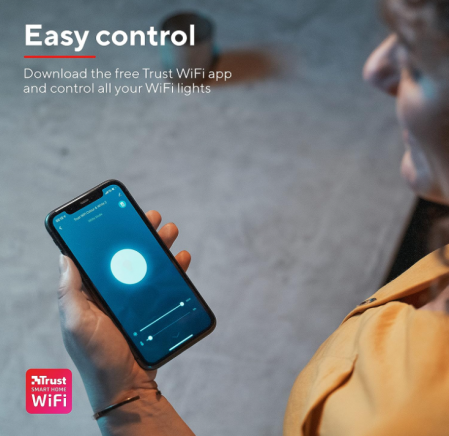 Bec LED Trust WiFi E14 Smart, cu culori, RGB de 2,4 GHz, Pachet de 2 [2]