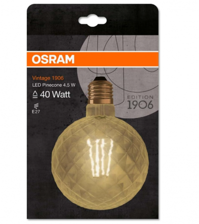 Bec Osram LED Vintage 1906, E27, alb cald, 2500K, înlocuitor pentru bec de 40W [4]