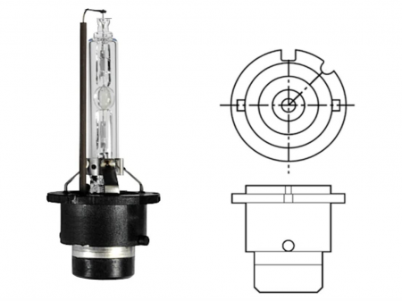 Bec Xenon Hella 007949261 12V/24V 35W P32D-2 Xenon 4300K Omologat SAE/DOT/ECE Numai pentru utilizare off-road [3]