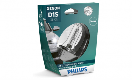 Electronice Auto - Bec xenon Philips 85415XV2S1 X-tremeVision gen2 pentru faruri D1S, blister unic
