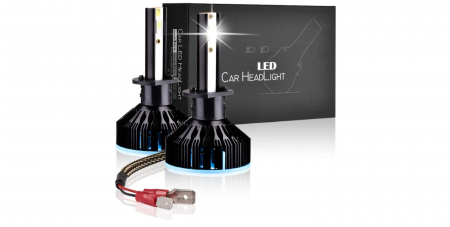 Electronice Auto - Becuri LED LTPAG H1, CSP 72W 12000LM de înlocuire pentru lămpi cu halogen sau xenon HID, lampă albă 12V-24V 6000K