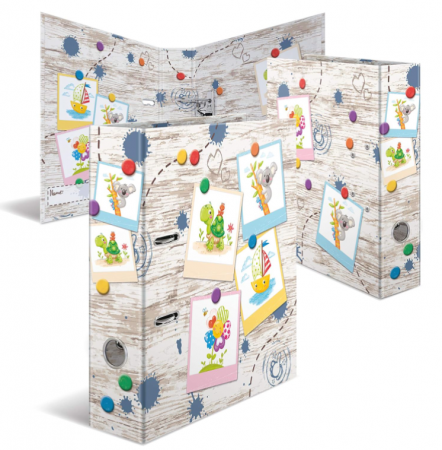 Biblioraft HERMA, A4, Cotor 70 mm, model cu imprimeu pentru copii [6]