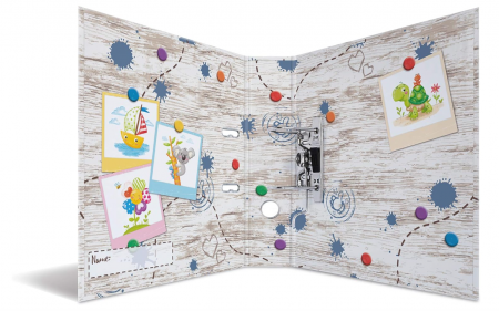 Biblioraft HERMA, A4, Cotor 70 mm, model cu imprimeu pentru copii [4]