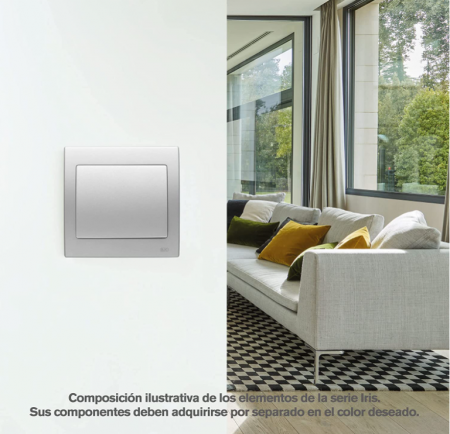 BJC Iris Priză cu USB dublu, aluminiu mercur, 18924-USB-MA [1]