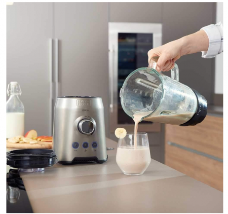 Blender Black+Decker BXJB1200E, 1200W, recipient sticla 1.5 L, 3 programe, oțel inoxidabil [2]