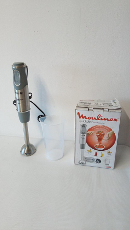 Blender de mana, Mixer vertical Moulinex QuickChef DD65AD10, oțel inoxidabil, gri [1]