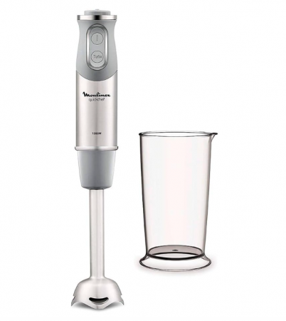 Blender de mana, Mixer vertical Moulinex QuickChef DD65AD10, oțel inoxidabil, gri [0]