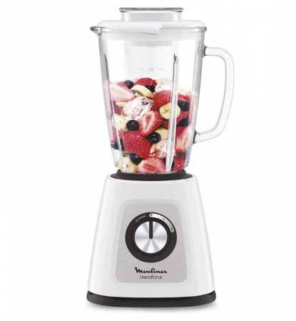 Blendere & Tocatoare - Blender Moulinex Blendforce Cristal LM430110 cu 3 viteze, 4 lame, 800 W, 1.75 L