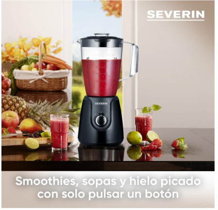 Blender Severin SM 3707 cu recipient, 1.5L, 600W, negru [2]