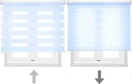 BLINDECOR Jaluzele elegante de zi și de noapte Lira, 100 x 250 cm ALBASTRU [2]