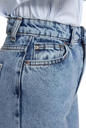 Blugi cu talie inalta pentru femei Trendyol, albastru, marime 34 [5]