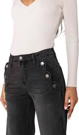 Blugi de damă Nina Carter P195 denim cu talie înaltă, Marimea XS/34 [7]