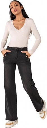 Blugi de damă Nina Carter P195 denim cu talie înaltă, Marimea XS/34 [8]