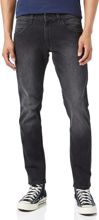 Fashion - Blugi skinny pentru bărbați Wrangler Bryson Like A Champ, negri, 32W/32L