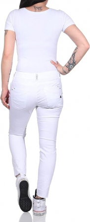 Blugi skinny pentru femei Buena Vista Malibu 7/8 Stretch Twill, alb, XL [6]