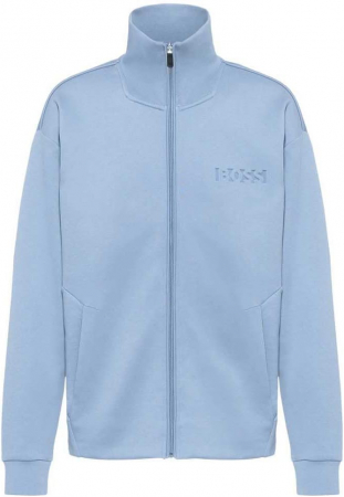 Geci si Veste barbati - Bluză BOSS Selwyn pentru bărbați, cu fermoar, albastru deschis, L