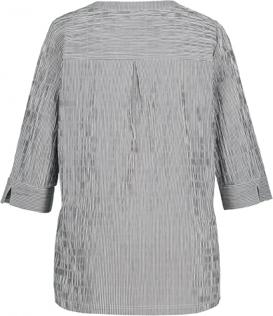 Bluza cu maneca 3/4 pentru femei, Ulla Popken, cu dungi negre, 54-56 [3]