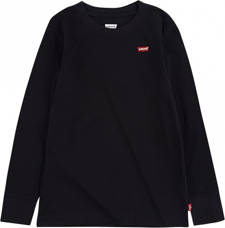 Fashion - Bluza cu maneca lunga copii Levi's LVB L/S BATWING CHESTHIT TEE, negru, 14 ani, 164 cm
