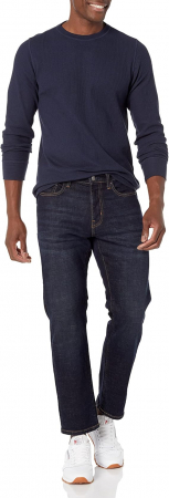 Bluza cu maneca lunga pentru barbati Amazon Essentials, Regular Fit, bleumarin, L [3]