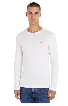 Fashion - Bluza cu maneca lunga pentru barbati Tommy Jeans DM0DM04409, alb, L