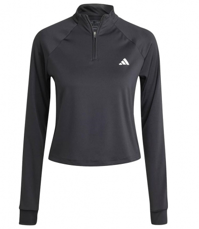 Imbracaminte femei - Bluza cu maneca lunga pentru femei Adidas Train Essentials Minimal Branding 1/4, negru, M