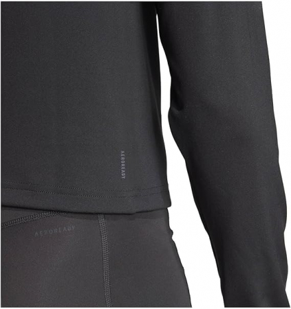 Bluza cu maneca lunga pentru femei Adidas Train Essentials Minimal Branding 1/4, negru, M [5]