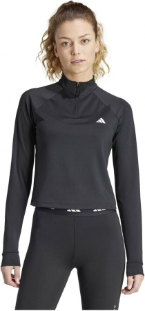 Bluza cu maneca lunga pentru femei Adidas Train Essentials Minimal Branding 1/4, negru, M [2]