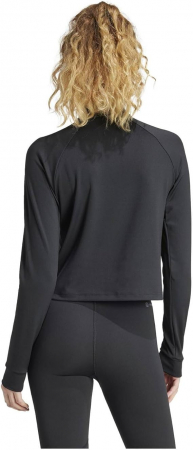 Bluza cu maneca lunga pentru femei Adidas Train Essentials Minimal Branding 1/4, negru, M [3]