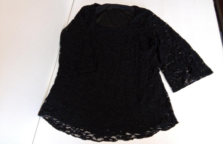 Bluza cu maneca lunga pentru femei Star Vixen, maneca larga, cu dantela, negru, L [1]