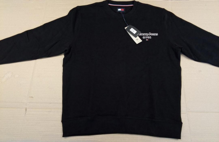 Bluza cu maneca lunga Tommy Jeans Tjm Reg Entry Graphic Crew, DM0DM18609, negru, XL [4]