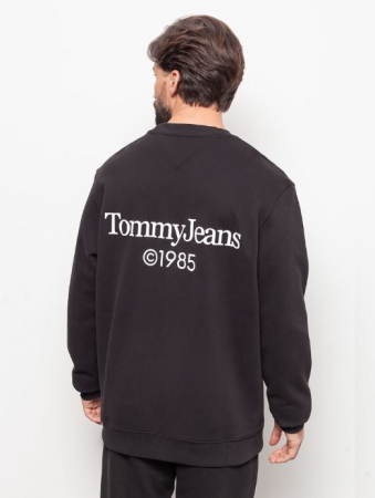 Bluza cu maneca lunga Tommy Jeans Tjm Reg Entry Graphic Crew, DM0DM18609, negru, L [8]