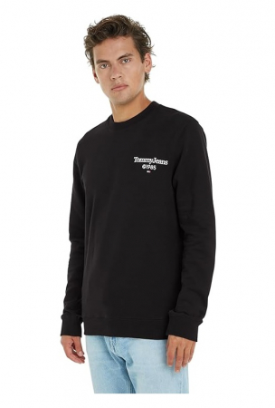 Fashion - Bluza cu maneca lunga Tommy Jeans Tjm Reg Entry Graphic Crew, DM0DM18609, negru, L