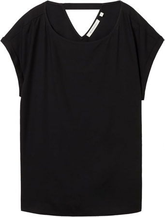 Bluza cu maneca scurta pentru femei TOM TAILOR Denim, negru, XXL [2]