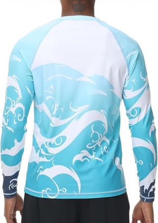 Bluza de inot pentru barbati VAYAGER, protectie UPF 50+, albastru, XL [1]