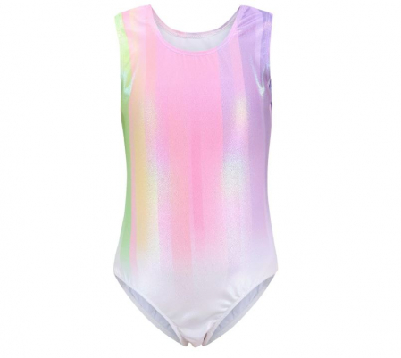 Imbracaminte si Incaltaminte copii - Body gimnastica pentru fete Bezonier, fara maneci, multicolor, 100 (3-4 ani)