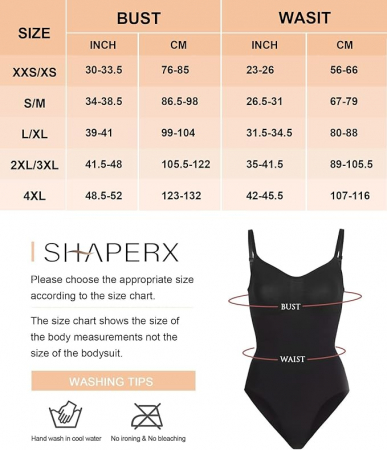 Body modelator pentru femei SHAPERX, control al abdomenului, negru, L/XL [2]