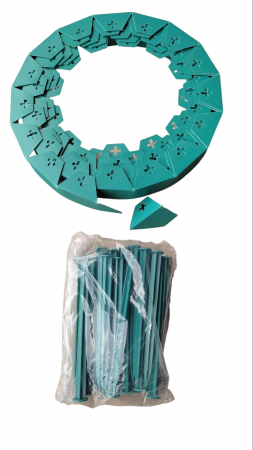 Bordura separatoare gazon RAM ONLINE Flexibil cu 40 de cuie 10m Verde [1]